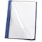 Smead Poly Report Cover, Tang Clip, Letter, 1/2" Capacity, Clear/Blue, PK25 87452 - alternate 3